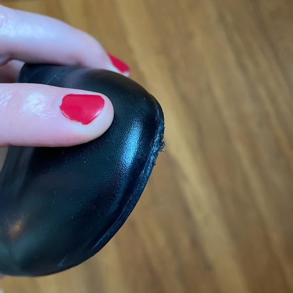 Calvin Klein black leather ankle strap block heels - Picture 12 of 12